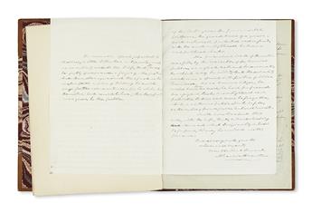 (CONSTITUTION.) Facsimile printing of Alexander Hamiltons draft of the Constitution, bound with related letters by his son.